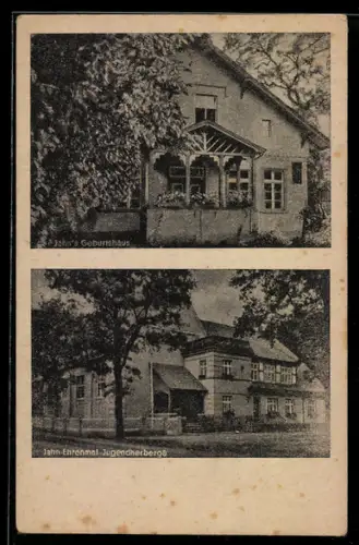 AK Lanz, Jahns Geburtshaus und Ehrenmal, Jugendherberge