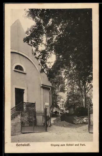 AK Gerbstedt, Eingang zum Schloss und Park