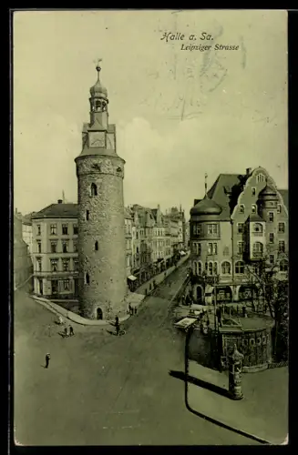 AK Halle a. Sa., Leipziger Strasse