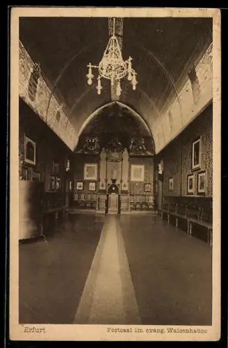 AK Erfurt, Festsaal im evang. Waisenhause