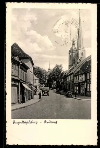 AK Burg /Magdeburg, Breiteweg