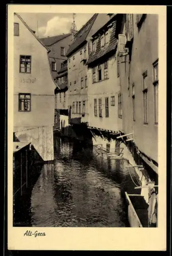 AK Alt-Gera, Häuser am Wasser