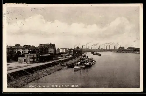 AK Ludwigshafen, Blick auf den Rhein