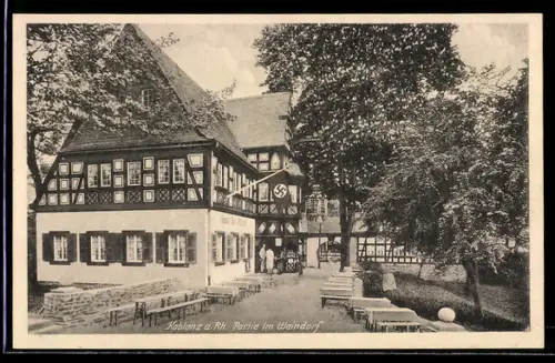 AK Koblenz a. Rh., Partie im Weindorf, 