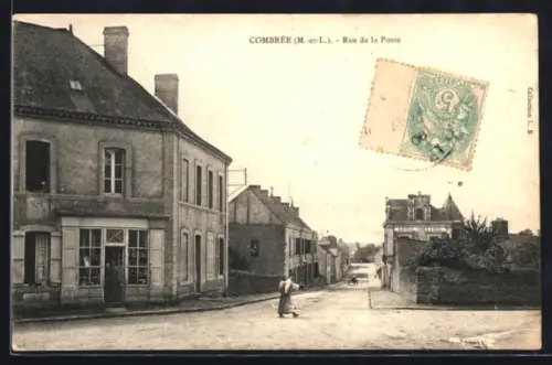 AK Combrée /M.-et-L., Rue de la Poste