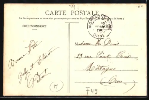 AK Combrée /M.-et-L., Rue de la Poste