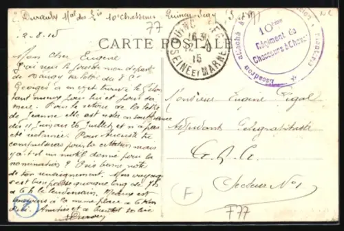 AK Quincy, Rue de Meaux et la Poste