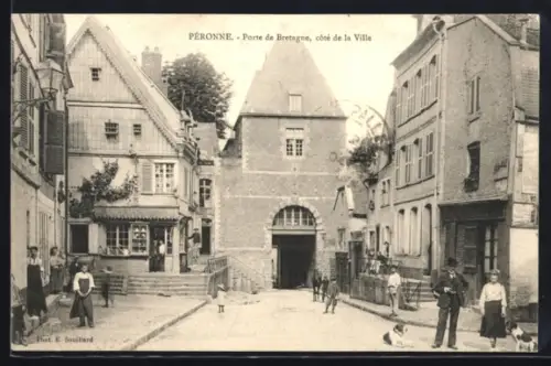 AK Péronne, Porte de Bretagne, côté de la Ville