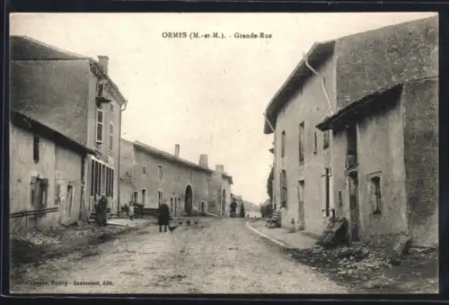 AK Ormes /M.-et-M., Grande Rue