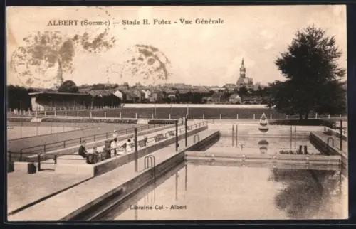 AK Albert /Somme, Stade H. Potez, Vue générale