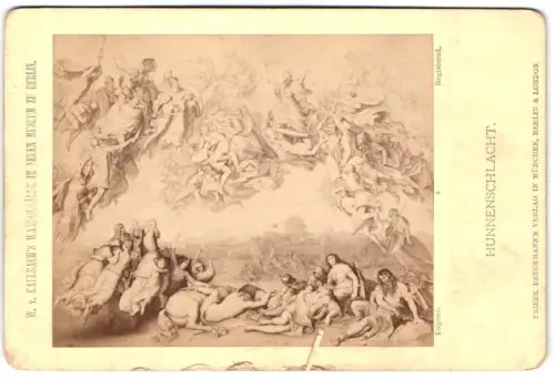 Fotografie Friedrich Bruckmann`s Verlag, Berlin, Hunnenschlacht nach dem Gemälde von W. v. Kaulbach