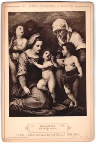 Fotografie Franz Hanfstaengl, München, Die heilige Familie nach einem Gemälde von Andrea del Sarto