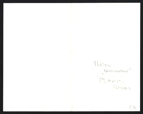 Vertreterkarte St. Moritz-Dorf /Engadine, Hotel Waldhaus, Ansicht des Hotels am See