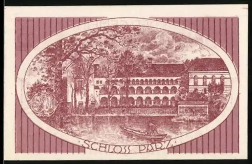 Notgeld Parz 1920, 50 Heller, Schloss Parz