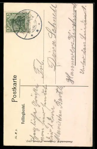 AK Fallingbostel, Kinder am Denkmal