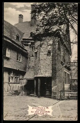 AK Frankfurt a. M., Pfarrhaus der alten Peterskirche