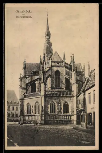 AK Osnabrück, Blick auf die Marienkirche