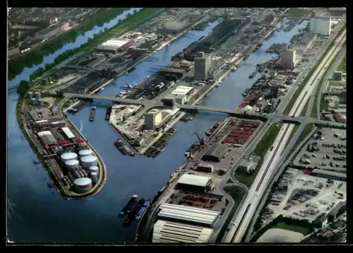 AK Stuttgart, Gesamtansicht der Hafenanlage