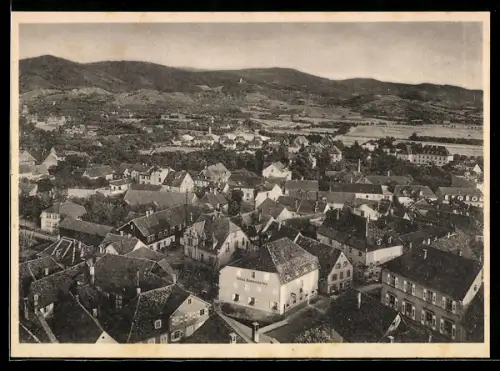 AK Bühl in Baden, Ortsansicht aus der Vogelschau