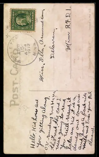 AK Junger Mann mit einem Geldschein