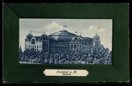 AK Frankfurt-Westend, Festhalle, Bilderrahmenpassepartout