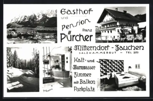 AK Bad Mitterndorf, Zauchen, Gasthof und Pension Franz Pürcher