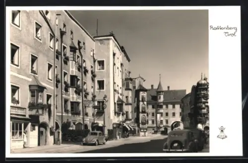 AK Rattenberg, Strassenpartie mit Geschäften