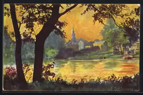 AK Tondern, Panorama bei Abendstimmung