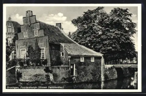 AK Groningen, Poortershuisje, binnen Damsterdiep