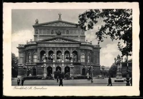AK Frankfurt a. M., Am Opernhaus