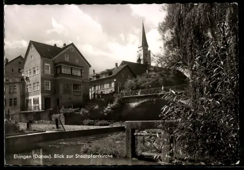 AK Ehingen /Donau, Blick zur Stadtpfarrkirche