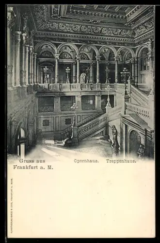 AK Frankfurt a. M., Opernhaus, Treppenhaus