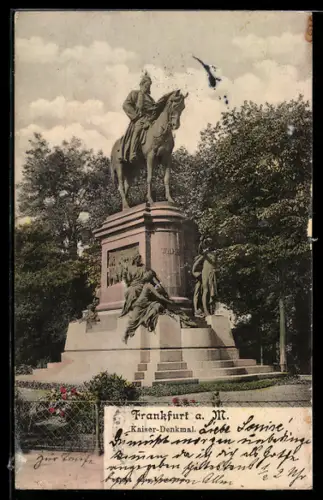 AK Frankfurt a. M., Kaiser-Denkmal