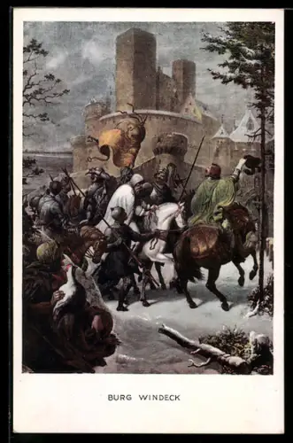 Künstler-AK Windeck /Schwarzwald, Burg Windeck, Schwarzwaldsagen