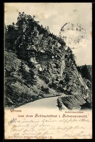 AK Ühlingen, Schwedenfelsen im Schluchttal