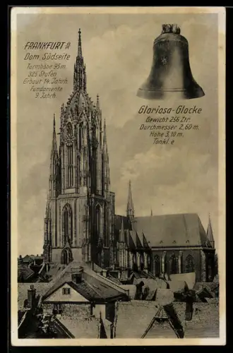 AK Frankfurt a. M., Dom und Gloriosa-Glocke