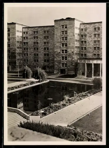 AK Frankfurt-Westend, Partie am Gebäude der I.G. Farbenindustrie Aktiengesellschaft