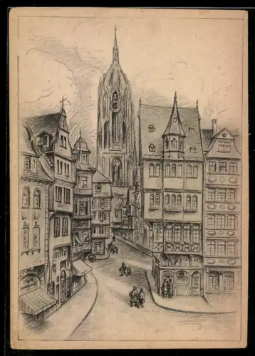 AK Alt-Frankfurt, Domblick vom Alten Markt