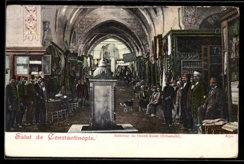 AK Constantinople / Istanbul, Intérieur du Grand Bazar, Tcharschi