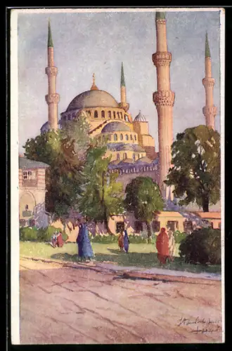 AK Constantinople, Mosquee du Sultan Ahmed