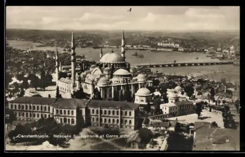 AK Constantinople, Mosquée Soulemaniye et Corne d`Or