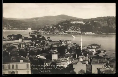 AK Constantinople, Vue d'Arnacui, Keuy sur la cote d'Europe, Bosphore
