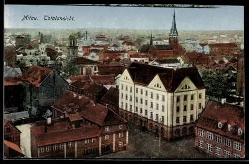 AK Mitau, Totalansicht der Stadt