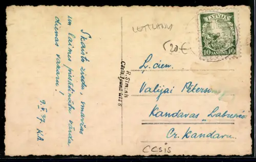 AK Cesis, Ruine, Brücke, Grabmal