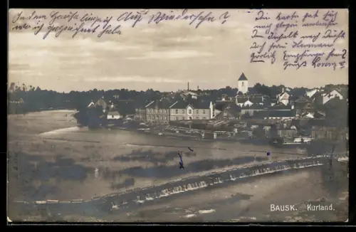 AK Bausk /Kurland, Panorama