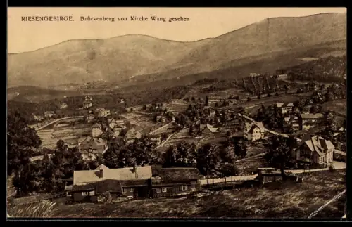 AK Wang /Riesengebirge, Brückenberg von Kirche Wang gesehen