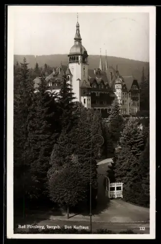 AK Bad Flinsberg /Isergeb., Kurhaus aus der Vogelschau