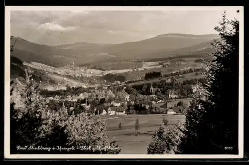 AK Bad Flinsberg /Isergeb., Gesamtansicht mit Hochstein
