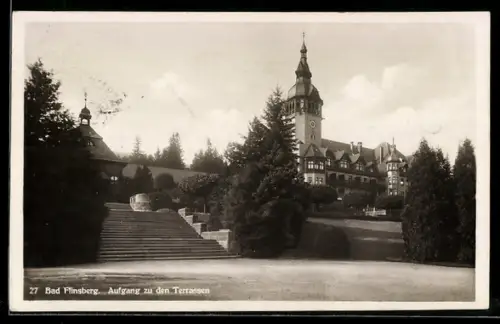 AK Bad Flinsberg, Aufgang zu den Terrassen