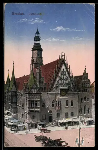 AK Breslau, Autos vor dem Rathaus